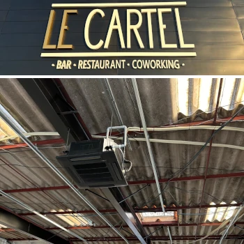 Installation d'une climatisation au restaurant Le Cartel en Bretagne